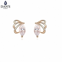 DAN'S ELEMENT New Sales AAA Zirconia Micro Inlays champagne Gold Color Butterfly Earrings For Women Valentine's Gift 99678white 2024 - buy cheap