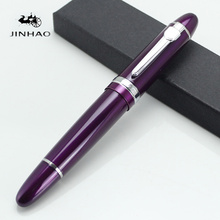 Перьевая ручка JINHAO, фиолетовая, черная, синяя, шампань, золотистая, зеленая, красная, белая, желтая перьевая ручка шириной 18KGP 0,7 мм 2024 - купить недорого