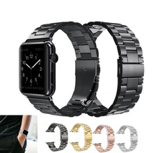 Stainless Steel Strap for Apple Watch series 4/3/2/1 men Bracelet Link Metal Band for iWatch 44mm 42mm 40mm 38mm Accessories 2024 - buy cheap