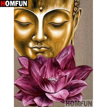 HOMFUN полный квадрат/круглая дрель 5D DIY Алмазная картина "религиозный Будда" вышивка крестиком 3D домашний Декор подарок A12932 2024 - купить недорого