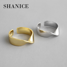 Shanice INS Simple 925 silver open ring Korean sterling silver open ring female Minimalist Mobius twist S925 Thai silver 2024 - buy cheap