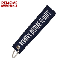 Remove Before Flight Key Chain Navy Blue Embroidery Key Fobs Keychain Jewelry Aviation Gift Chaveiro Masculino Berloques 2024 - buy cheap