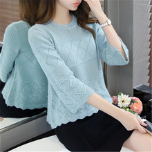 2019 Fashion Summer Pullover Tops Hollow Out Thin Women Sweater Cute Girls Half Sleeve Sweaters Top Ladies Knitted Jumper Female 2024 - buy cheap