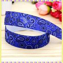 New 7/8'' Free shipping flowers printed grosgrain ribbon hair bow headwear party decoration wholesale OEM 22mm H4137 2024 - buy cheap