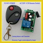 Interruptor de Controle Remoto sem fio 220 V Relé 1CH Remoto ON OFF Da Lâmpada de Luz SMD Poder Interruptor de Iluminação do Controle Remoto de Aprendizagem 315/433. 92 MHZ 2026 - compre barato