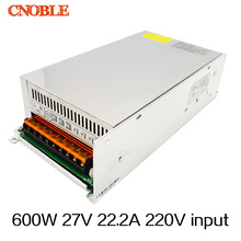 600W 27V 22.2A 220V input Single Output Switching power supply AC to DC 2024 - buy cheap