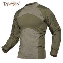 TACVASEN-camisa militar del ejército para hombre, camiseta táctica de camuflaje, ropa de senderismo al aire libre, camiseta de combate de manga larga, camisa de caza 2024 - compra barato