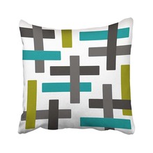 Throw Pillows Covers for Couch/Bed 18 x 18 inch,Aqua Chartreuse and Grey Abstract Art Home Sofa Cushion Cover Pillowcase Gift D 2024 - buy cheap