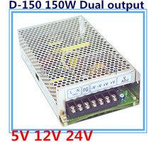 new original AC to DC LED dual output switching power supply D-150, 150W AC input, output voltage DC 5V 24V transformer 2024 - buy cheap