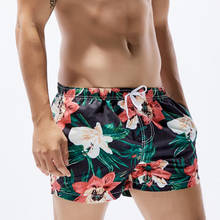 Пляжные шорты-бермуды для серфинга, мужские пляжные шорты для плавания с цветочным принтом, быстросохнущие мужские пляжные шорты для моря, спортивный костюм, женская пляжная одежда, 2017 2024 - купить недорого