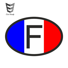 Earlfamily-adesivo de 13cm x 9.1cm para carro, estilo f, frança, código do país, oval com bandeira francesa, acessórios à prova d'água para capacete 2024 - compre barato
