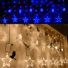 2.5M LED Star Fairy Lights Christmas Star Light Romantic LED Curtain String Lights For Holiday Wedding Birthday Party Decoration 2024 - buy cheap