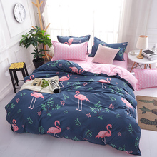 Набор постельного белья из 3 предметов с рисунком розового фламинго, набор постельного белья с геометрическим рисунком, пододеяльник, наволочки, полиэфирное одеяло, пододеяльник 2024 - купить недорого