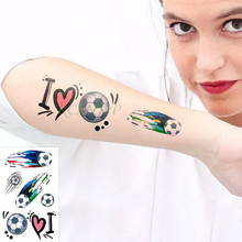 Водонепроницаемая Временная тату-наклейка I Love Football, поддельные тату, флэш-тату, тату, боди-арт, рука ноги для мужчин, женщин, мужчин и детей 2024 - купить недорого