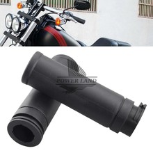 Empuñaduras de goma para manillar de motocicleta, accesorio negro para Harley, Chopper, Bobber, Cruiser, personalizado, 1 ", envío gratis 2024 - compra barato