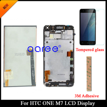 Tela lcd aaa 100% testada, para htc one m7 801e para htc one m7 801e touch screen digitalizador montagem 2024 - compre barato