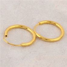 Small Smooth Round Earrings  Gold Filled Classic Wedding Fashion Love Charm Hoop Earrings 2024 - buy cheap