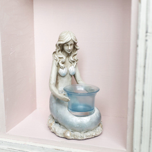 Estatua de sirena de resina creativa, artesanía para decoración del hogar, estudio, oficina, concha de concha, estatuilla vintage, adornos del océano 2024 - compra barato