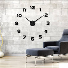 2020 muhsein homedecor quartz diy wall clock living room metal Acrylic mirror oversize wall clocks DIY mirror brief modern clock 2024 - buy cheap