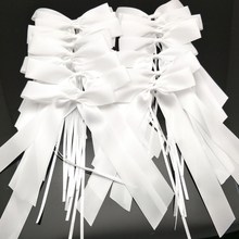 25pcs Bowknots Delicate Wedding Bowknots Ribbon Bows Cars Chairs  Cloth Party Decorations (White)  AA8304 2024 - buy cheap