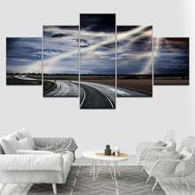 Lightning sky 5 Piece HD Wallpapers Art Canvas Print modern Poster Modular art painting for Living Room Home Decor 2024 - buy cheap