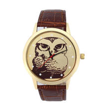 fashion owls women watches high quality leisure circular ladies quartz Digital watch brand women's watch Stainless steel dial 2024 - buy cheap