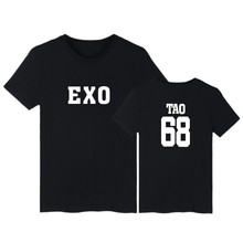Kpop K-pop shirt short-sleeved shirt men's brand summer Kpop EXO T-shirt men's fashion black T-shirt women's 2024 - buy cheap