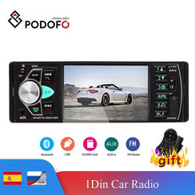 Podofo-rádio automotivo, 1 din, 4.1 polegadas, bluetooth, mp3, estéreo, usb, monitor de ré 2024 - compre barato