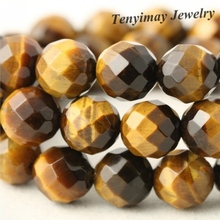 12mm Faceted Tiger Eye Stone Beads For DIY 2 Strands Wholesale(32pcs/strand) 2024 - buy cheap
