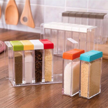 1PCS Kitchen Spice Storage Bottle Spice Jar Seasoning Box 6Pcs/Set Jars Transparent PP Salt Pepper Cumin Powder Box Kitchen Tool 2024 - buy cheap