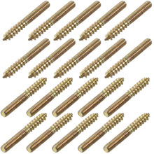 Uxcell 20Pcs M4 M6 Carbon Steel Hanger Bolt 25mm 30mm 35mm 40mm 50mm 60mm Length Double Headed Bolt Screw for Furniture 2024 - buy cheap