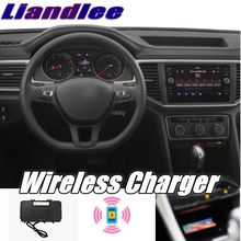 Liandlee беспроводное автомобильное зарядное устройство для телефона подлокотник отсек для хранения Быстрая Зарядка qi для Volkswagen VW Atlas 2017 ~ 2019 2024 - купить недорого