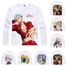 Camisetas de Anime de manga larga para hombres y mujeres, camisa de Anime de los siete Deadly Sins, Hip-Hop, 7DS, meiodas, Hawk Ban, motivos de Cosplay 2024 - compra barato