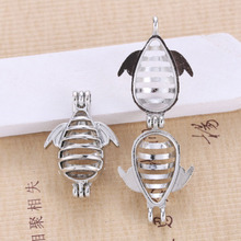 5pcs Bright Cute Bee Pearl Cage Jewelry Manufacture Beads Pendant Aromatherapy Diffusion Box Oyster Pearl Gift 2024 - buy cheap