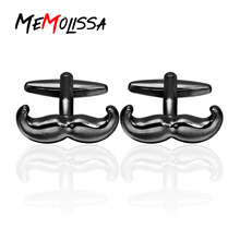 Not The Cheap One MeMolissa Hot Sale Shirt Mini Black Beard Cufflinks For Mens Brand Buttons High Quality Fashion Cuff links 2024 - buy cheap