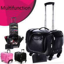 Professional makeup cosmetics cases large multi-caster trolley luggage suitcase Korean cosmetics storage kit 2024 - buy cheap