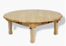 Складной круглый стол из массива сосны, современная мебель для гостиной с натуральной/Вишневой отделкой, большой низкий круглый журнальный столик, 80 см 2024 - купить недорого