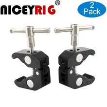NICEYRIG Magic Arm Clamp 1/4 Screw Head Ball Adjustable Bracket for LED Video Light EVF Monitors Camera Studio (2 Pieces/ Pack) 2024 - buy cheap