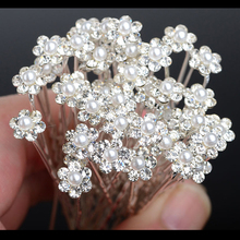 40PCS Wedding Bridal Jewelry Crystal Pearl Flower Hair Pins Bridesmaid Hair Clips Accessories Women Hairpins Hair Jewelry Free 2024 - buy cheap