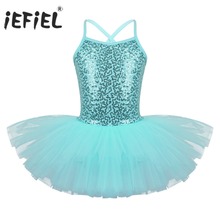 iEFiEL Girls Fancy Costume Ballet Tutu Dancewear Teen Kids Ballerina Gymnastics Leotard for Girls Professional Ballet Dress 2024 - buy cheap