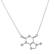 Ожерелье с кулоном в виде молекул шоколада с золотым и серебряным покрытием, 1 шт. 2024 - купить недорого