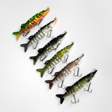 12.5cm 5inch 20g 6 colors 9 Jointed Sections Swimbait Fishing Lure Pike Muskie Bait Muliti Lures Crankbait Fishing Tackle 2024 - buy cheap