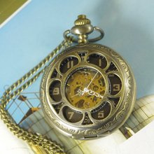 2017 Free shipping hot sale wholesale ladies mens New Antique Mechanical Pocket Watch Necklace bronze telephone wp284 2024 - buy cheap