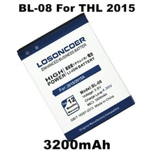 LOSONCOER 3200mAh BL-08 para THL 2015A batería para Thl 2015 batería envío gratis con la pista en línea 2024 - compra barato