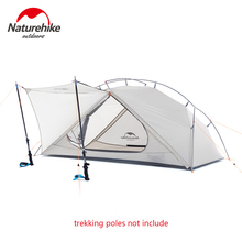 Naturehike tenda de acampamento de nylon 15d, barraca de camping ultraleve portátil dupla em forma de y de alumínio à prova d'água 2024 - compre barato
