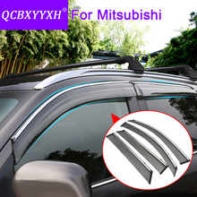 Toldos decorativos para coche, visera para ventana, protector solar para lluvia, cubierta adhesiva para Mitsubishi Outlander ASX Lancer Pajero 10-18, 4 Uds. 2024 - compra barato