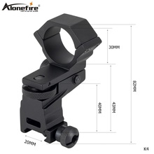 AloneFire K4 30mm Ring Tactical Light Laser Sight Flashlight Rifle Scope Mount Adjustable Elevation Windage weaver 20mm Rail 2024 - buy cheap