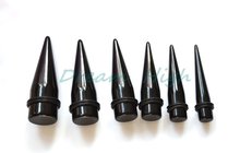 Straight Black Ear Stretcher Acrylic Expander Taper Stretched For Ear Lobes Funky Body Piercing Jewelry Large Gauge 2024 - buy cheap