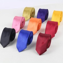Men Fashion Neckties Formal Tie Solid Pure Classical Color Plain Necktie Skinny Small Ties Designer Cravat 2024 - buy cheap