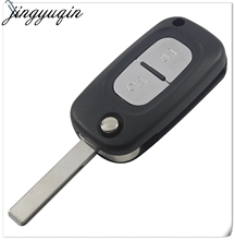 Jingyuqin capa para chave remota dobrável, para renault modus, com 2 botões 2024 - compre barato
